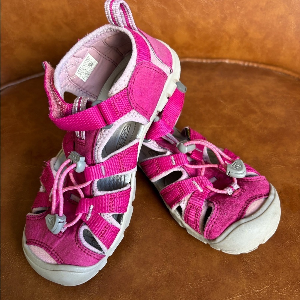 Keen Seacamp Kids Pink Sandals Water Hiking Camping - Picture 3 of 7